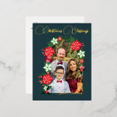 クリスマス恵みフローラ 箔シーズンポストカード (正面/裏面)