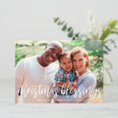 クリスマス恵みブラシスクリプトファミリーフォト シーズンカード (スタンド正面)