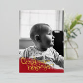 クリスマス恵みホイルクリスマスカード 箔シーズンカード (立ち正面)