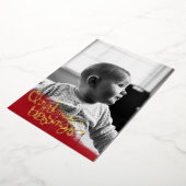 クリスマス恵みホイルクリスマスカード 箔シーズンカード (回転した状態)