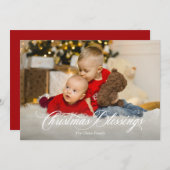 クリスマス恵みホリデークリスマスカード シーズンカード (正面/裏面)