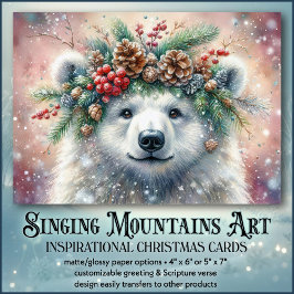 クリスマス恵みポーラベア&ホリークリスチャン シーズンカード