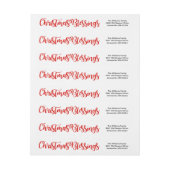 クリスマス恵みラップ差出人住所ラベル ラップアラウンドラベル (シート)