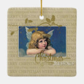 クリスマス恵みリトルエンジェル セラミックオーナメント (裏面)