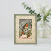 クリスマス恵みロビンヴィンテージ再生 ポストカード (スタンド正面)