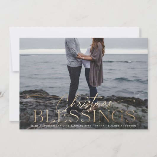 クリスマス恵み休日の妊娠告知 シーズンカード (正面)