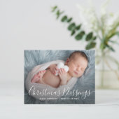 クリスマス恵み休暇の誕生のお知らせ ポストカード (スタンド正面)