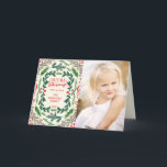 クリスマス恵み写真ホリデーグリーティングカード シーズンカード<br><div class="desc">購入前にテンプレート写真を自分の写真に置き換えて下さい。</div>