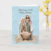 クリスマス恵み出生シーン カード (黄色い花)