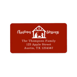 クリスマス恵み出生ホワイトタイポグラフィ ラベル