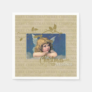 クリスマス恵み天使 スタンダードカクテルナプキン