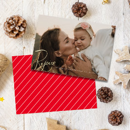 クリスマス恵み宗教写真カード 箔シーズンカード