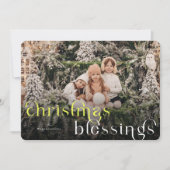 クリスマス恵み宗教的なクリスマスフォト シーズンカード (正面)