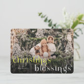 クリスマス恵み宗教的なクリスマスフォト シーズンカード (スタンド正面)