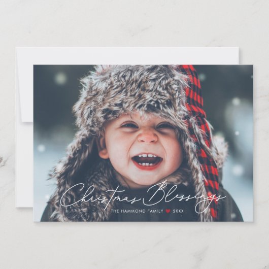 クリスマス恵み宗教的な休日の写真カード (正面)