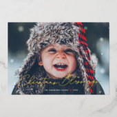 クリスマス恵み宗教箔ホリデーカード 箔シーズンカード (正面)