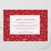 クリスマス恵み宗教箔ホリデーカード 箔シーズンカード (裏面)