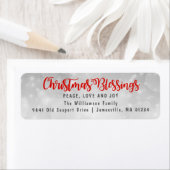 クリスマス恵み差出人住所ラベル赤 ラベル (インサイチュ)