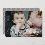 クリスマス恵み手書宗教 シーズンカード (正面/裏面)