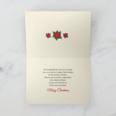 クリスマス恵み牧師Christian Poinsettias カード (内部)