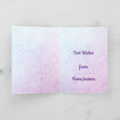 クリスマス恵み紫色の霜のデザイン カード (内部)