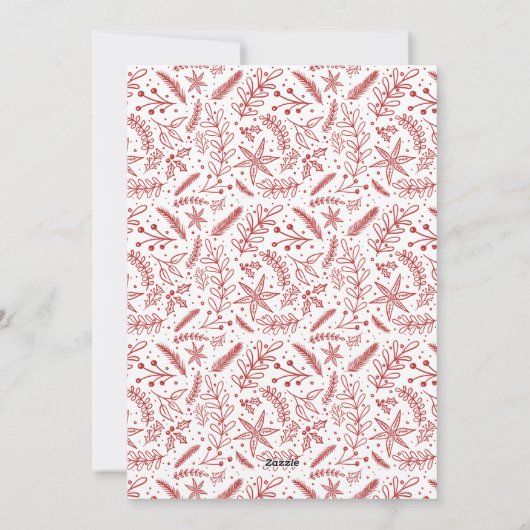 クリスマス恵み赤いスクリプト複数写真 シーズンカード (裏面)