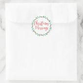 クリスマス恵み赤と緑の封筒用シール ラウンドシール (バッグ)