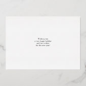 クリスマス恵み金ゴールドフォイル生まれたばかりのベビー写真 箔シーズンカード (裏面)