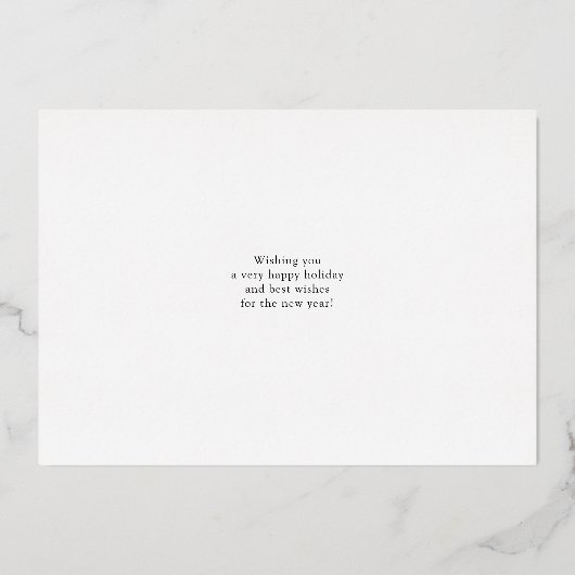 クリスマス恵み金ゴールドフォイル生まれたばかりのベビー写真 箔シーズンカード (裏面)