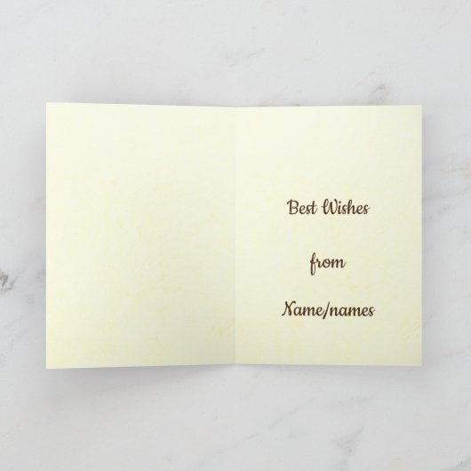 クリスマス恵み金ゴールドフロストデザイン カード (内部)