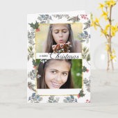 クリスマス恵み2フォトカードソフトウォーター色 カード (黄色い花)