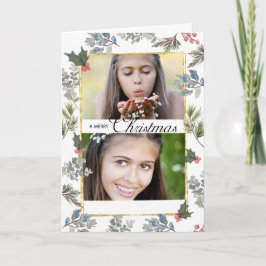 クリスマス恵み2フォトカードソフトウォーター色 カード