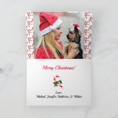 クリスマス恵み3 Photo Repeating Words Red Ho シーズンカード (内部)