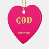 クリスマス恵み セラミックオーナメント (左)