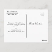 クリスマス恵み | フローラクリスマス ポストカード (裏面)