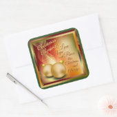 クリスマス恵み、ラブホープ平和 スクエアシール (封筒)