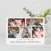 クリスマス恵み | 写真数々のグリッド シーズンカード (スタンド正面)