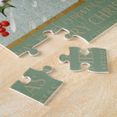 クリスマス恵みSnowBirdsヴィンテージ再生 ジグソーパズル (側面)