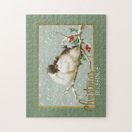 クリスマス恵みSnowBirdsヴィンテージ再生 ジグソーパズル