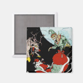 クリスマス悪夢2インチスクエアマグネット マグネット (正面/裏面)