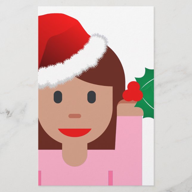 クリスマス情報ガール絵文字 (正面)