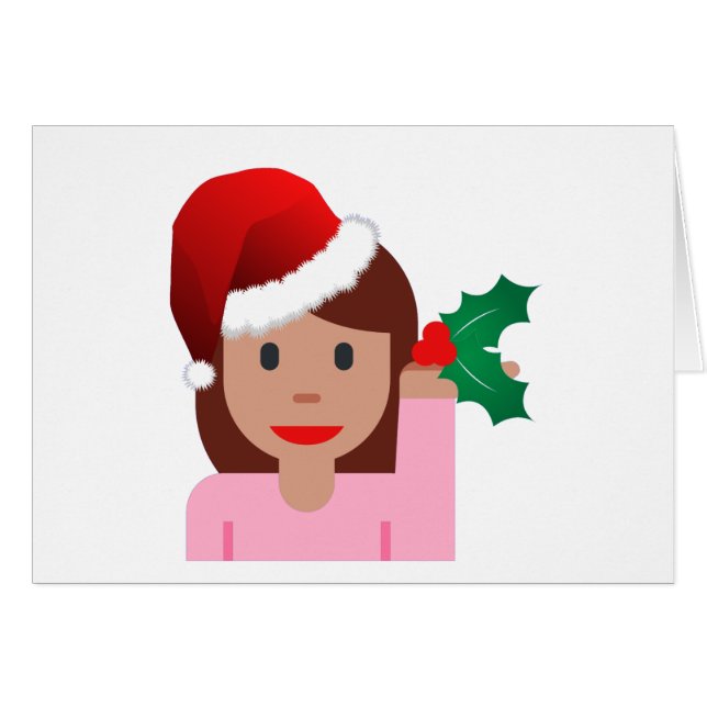 クリスマス情報ガール絵文字 (正面横)