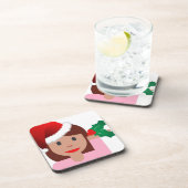 クリスマス情報ガール絵文字 コースター (右側)