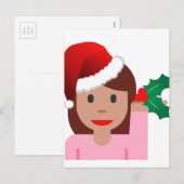クリスマス情報ガール絵文字 シーズンポストカード (正面/裏面)