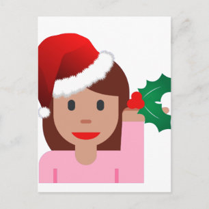 クリスマス情報ガール絵文字 シーズンポストカード
