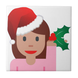クリスマス情報ガール絵文字 タイル
