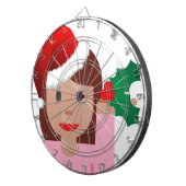 クリスマス情報ガール絵文字 ダーツボード (正面右)