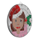 クリスマス情報ガール絵文字 ダーツボード (正面左)