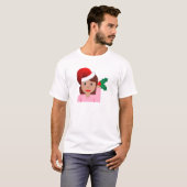 クリスマス情報ガール絵文字 Tシャツ (正面フル)