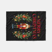 クリスマス愉快なくるみ割り人形バレエ祭りXmas メンズ フリースブランケット (正面(横))